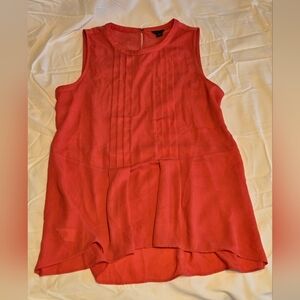 Ann Taylor Sleeveless Red Blouse, Small